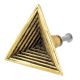 Triangular Pyramid Antique Golden Aluminium Cabinet Knob